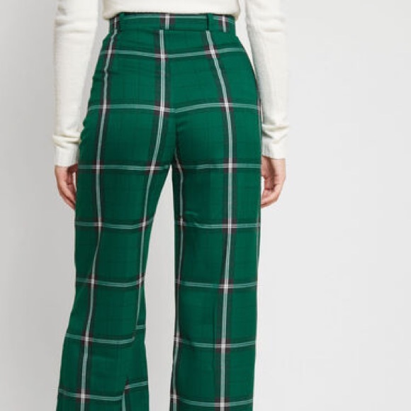 NWT Modcloth Here and Haute Plaid Wide Leg Trouser - Picture 3 of 5